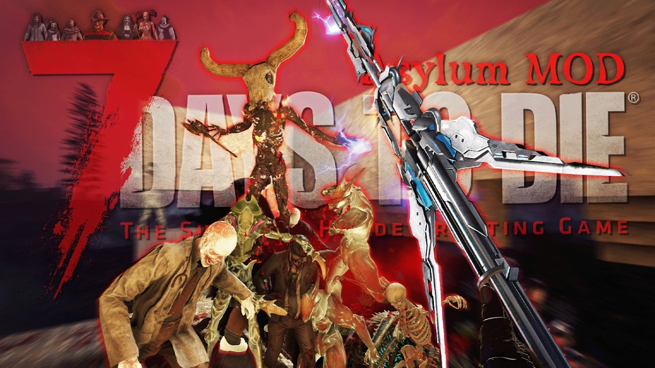 【7DTDMOD】特殊ボスも出現する悪魔のブラッドムーンを攻略せよ！「7 Days to Die Asylum MOD」実況プレイ #7