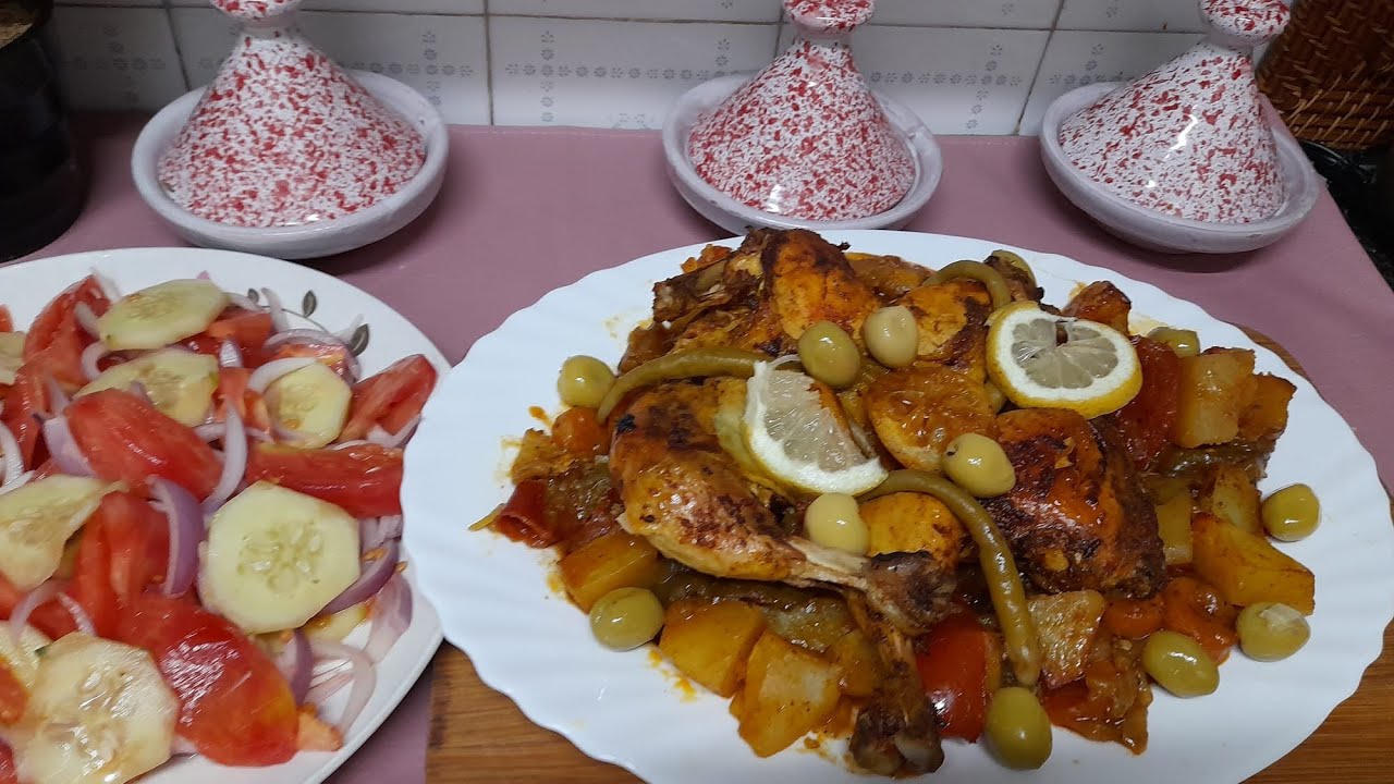 صينية الدجاج في الفرن مرفوقة بالخضر من الذ ما يكون🍗