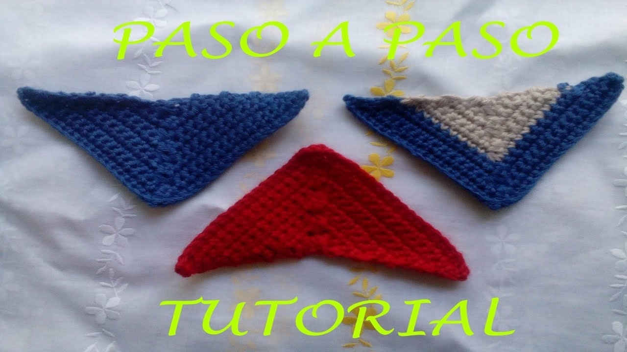Triángulo de crochet para patchwork