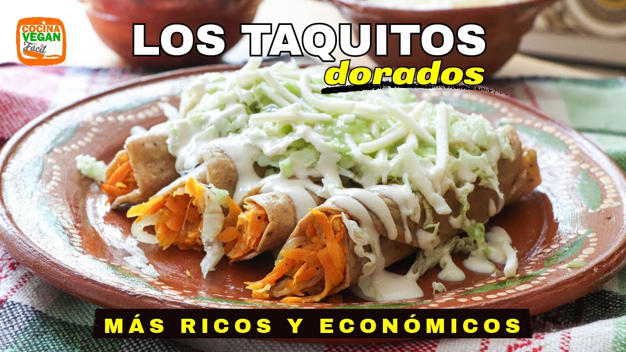 Económicos taquitos dorados de zanahoria.
