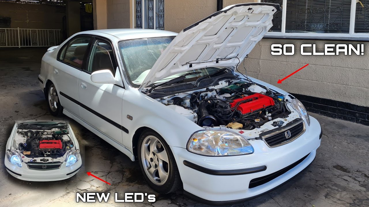 Honda B20 gets SUPER Cleaned & LED's all around