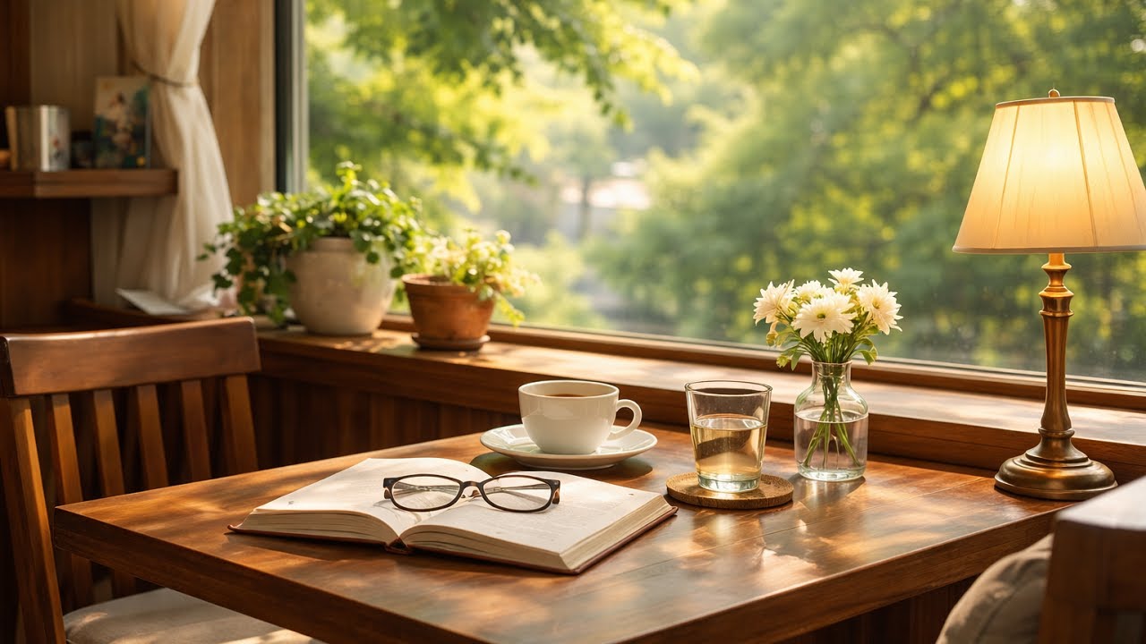 Window Light Cafe Background Music ☕ Soft Indoor Ambience for Work