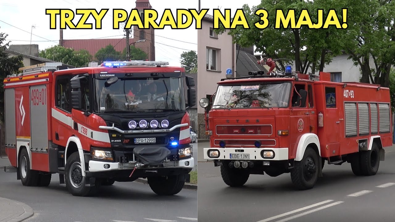 Alarmowo 41 wozów z powiatów pabianickiego i bełchatowskiego - parady w Dobroniu, Dłutowie i Zelowie