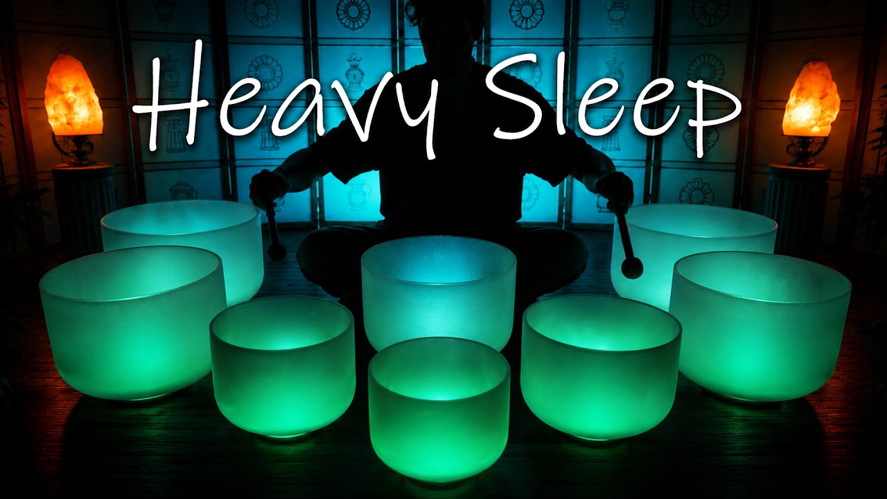 Deep Sleep Healing Sound Bath | 432Hz Crystal Singing Bowls for Stress Relief