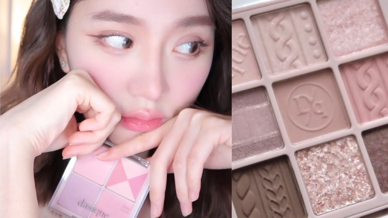 REVIEW : Dasique Knit Collection🧶  eyeshadow + blush 💗☔️ อายแชโดว์บลัชออนสีคูลโทน น่ารักมากกก🫶🏻✨