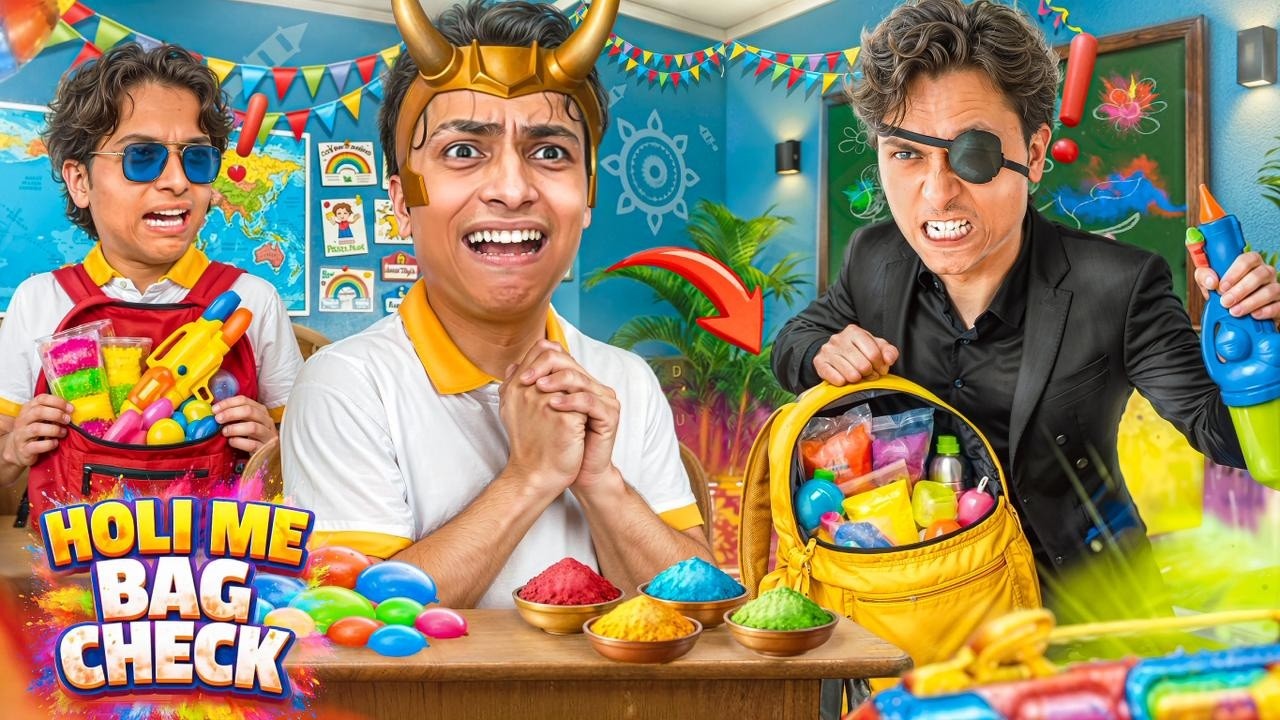 Avengers School me Holi Bag Checking 😱😱❌