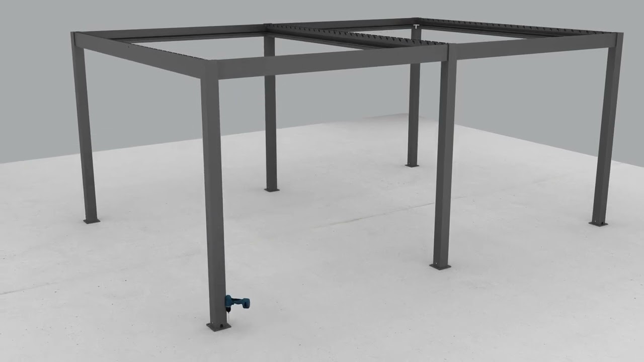 Bioklimatická pergola GEMINI 6x4m - samostojná