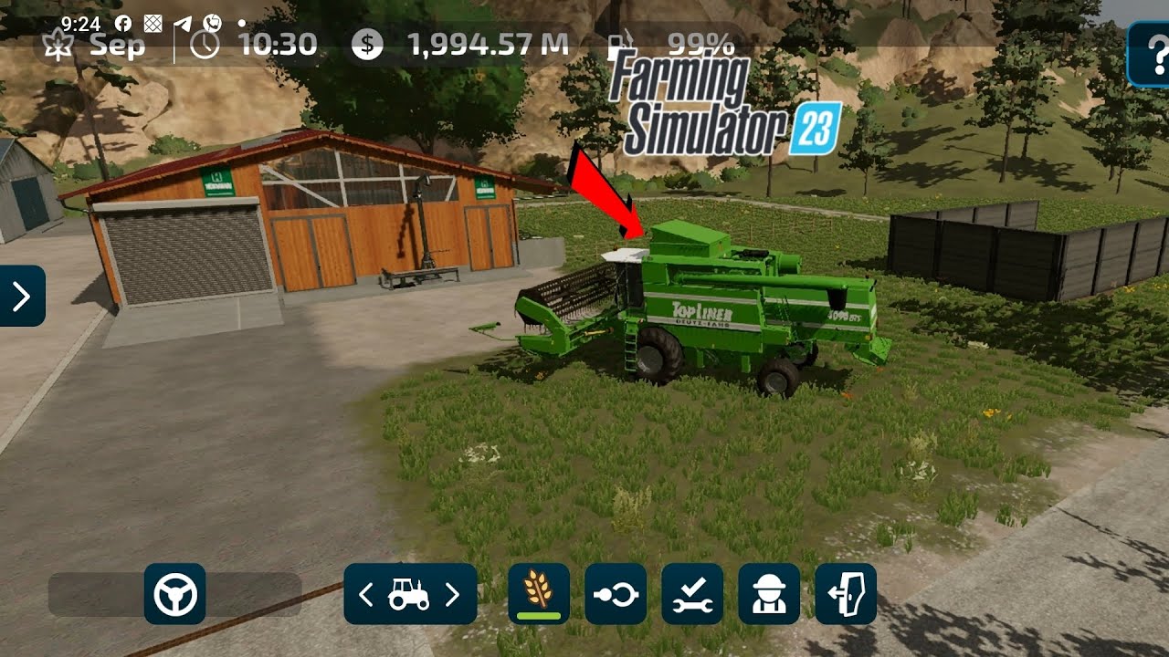 Top Liner harvester  parked in Fs 23 | Fs 23 mobile Fs23