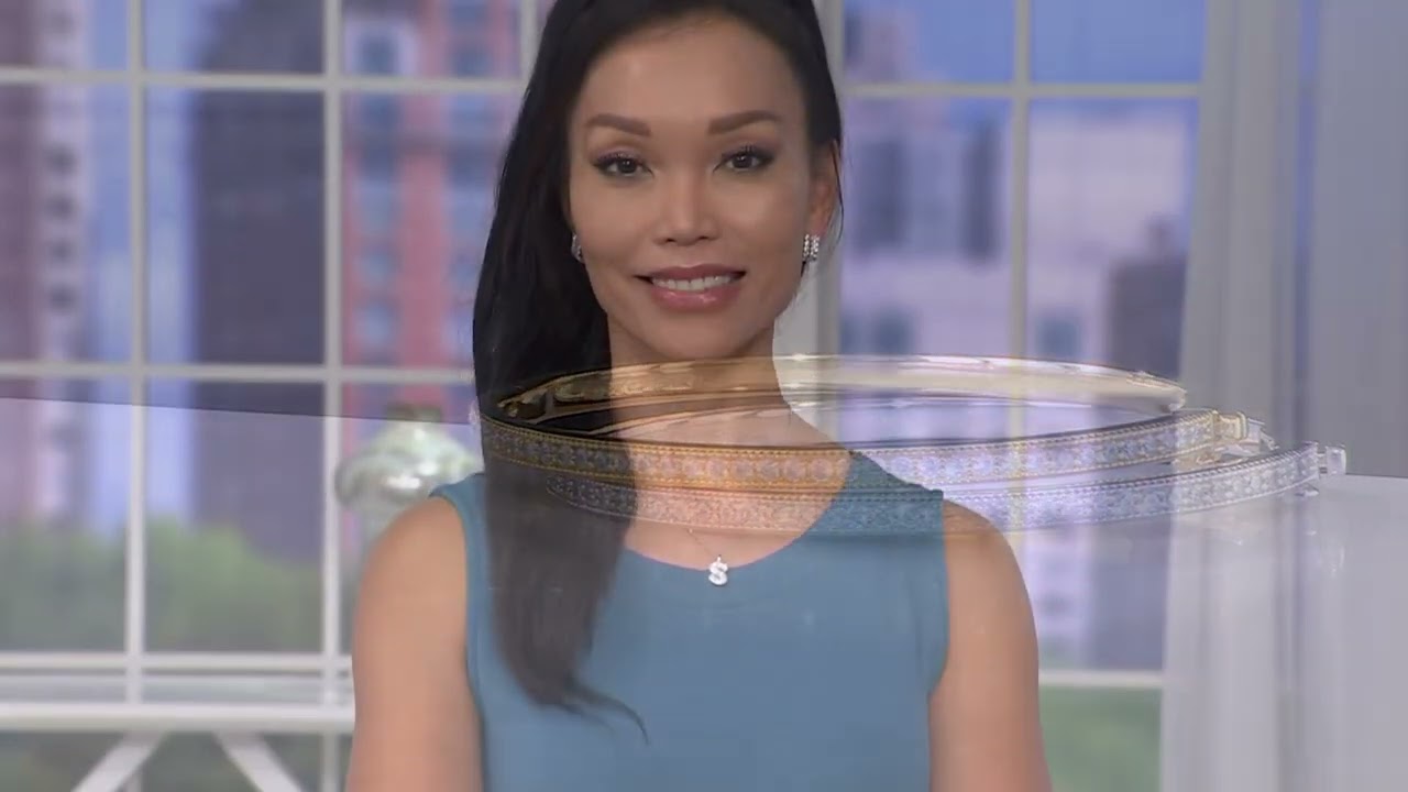 Diamonique Pave Hinged Bangle Bracelet, Sterling Silver on QVC