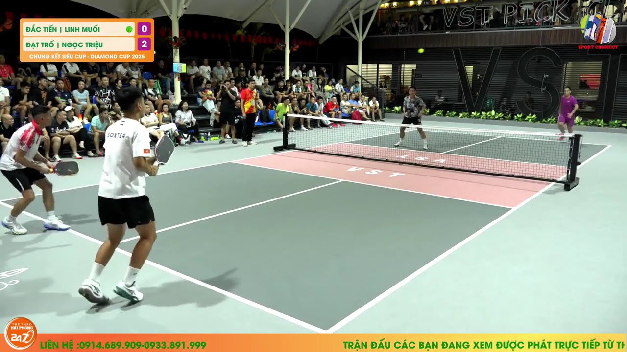 🏆 CHUNG KẾT SIÊU CUP - Đạt trố/ Triệu cầu lông vs Linh muối/ Đắc Tiến - GIẢI PICKLEBALL DIAMOND