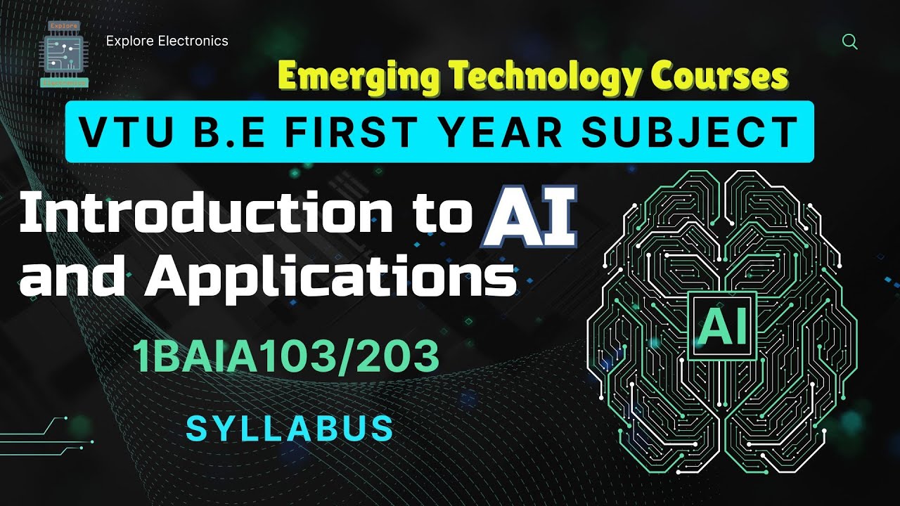 VTU First Year | Introduction to AI and Applications | Complete Syllabus Discussion