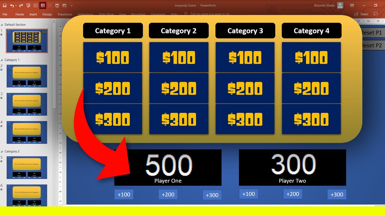 Как создать игру Jeopardy в PowerPoint с помощью табло [бесплатная загрузка шаблонов игр PowerPoint]
