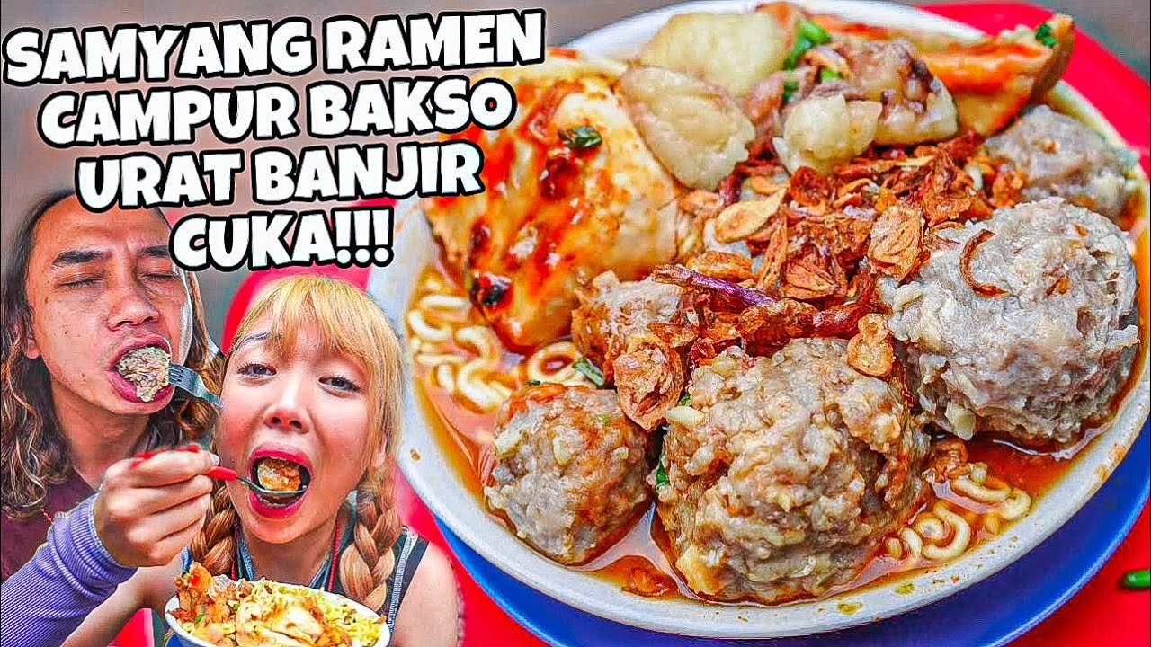 BAKSO URAT GERENJEL PAKE SAMYANG RAMEN BANJIR CUKA!!! LANGGANANNYA PASPAMPRES!!! #BBB