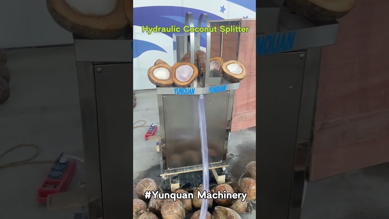 液压款椰子分割机#Pineapple CoconutPeelingMachine#PeelingMachine#GreenCoconut Hulling Machine#Coconut Cuttin