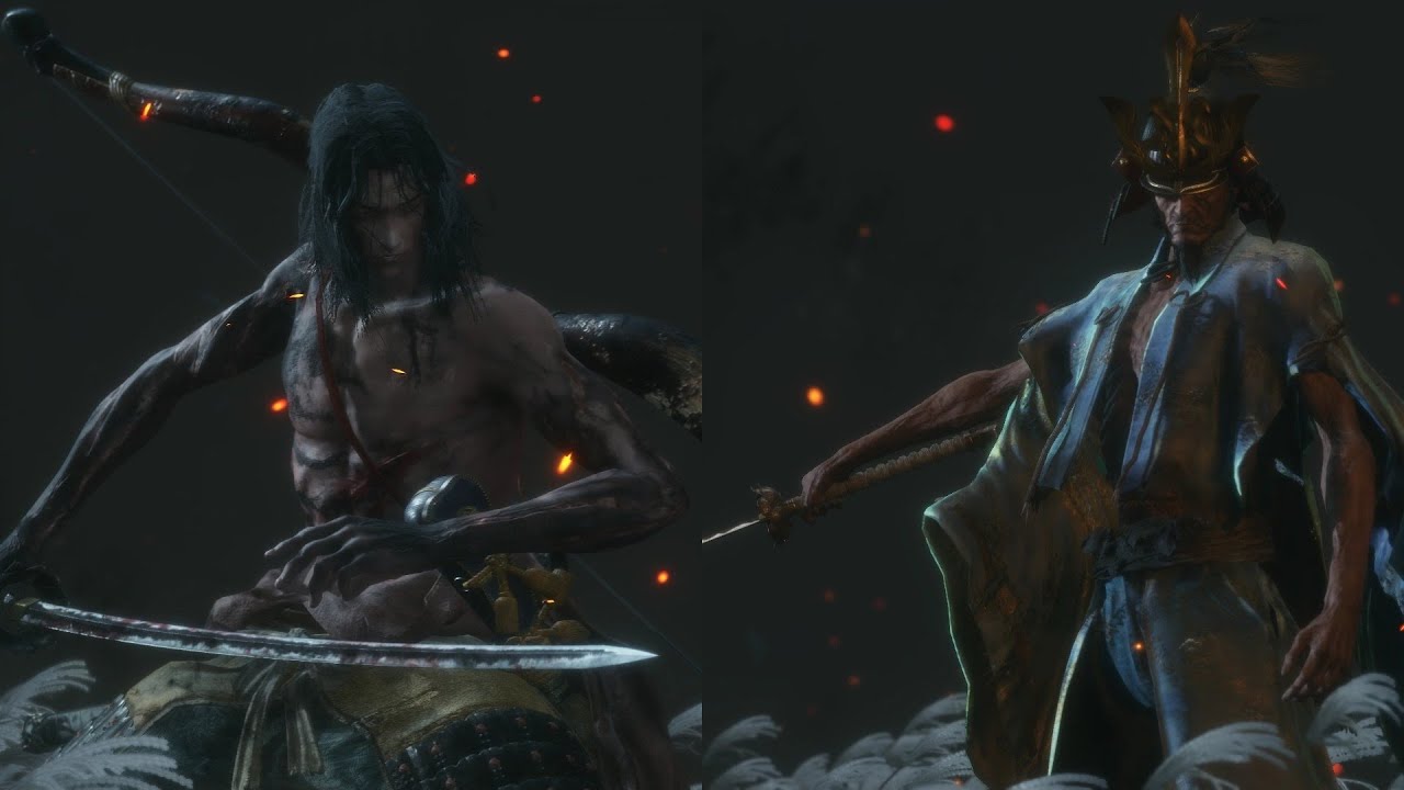 SEKIRO LMTSR - Genichiro & Isshin, the Sword Saint (Hardcore, Charmless + Demon Bell)
