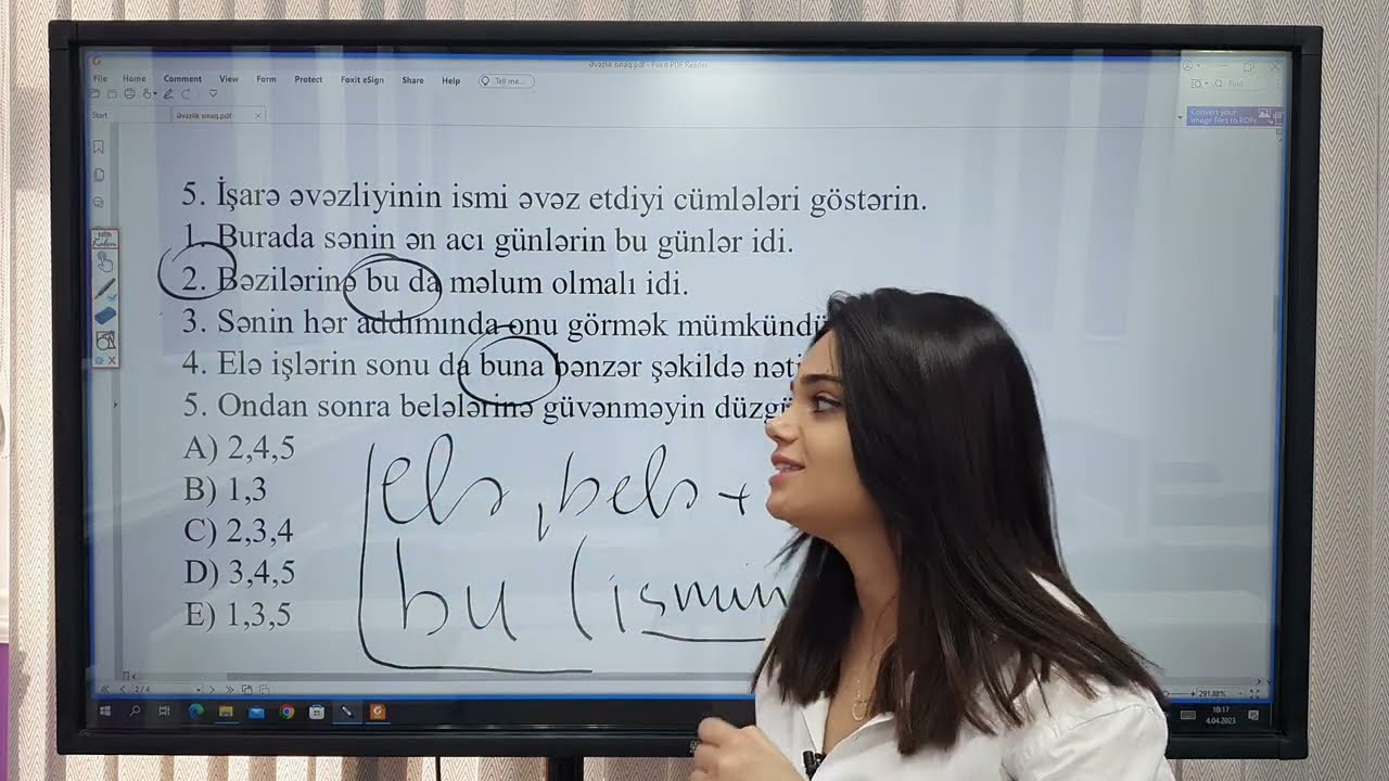 Əvəzlik I Sınaq izahı - Fidan İsgəndərova