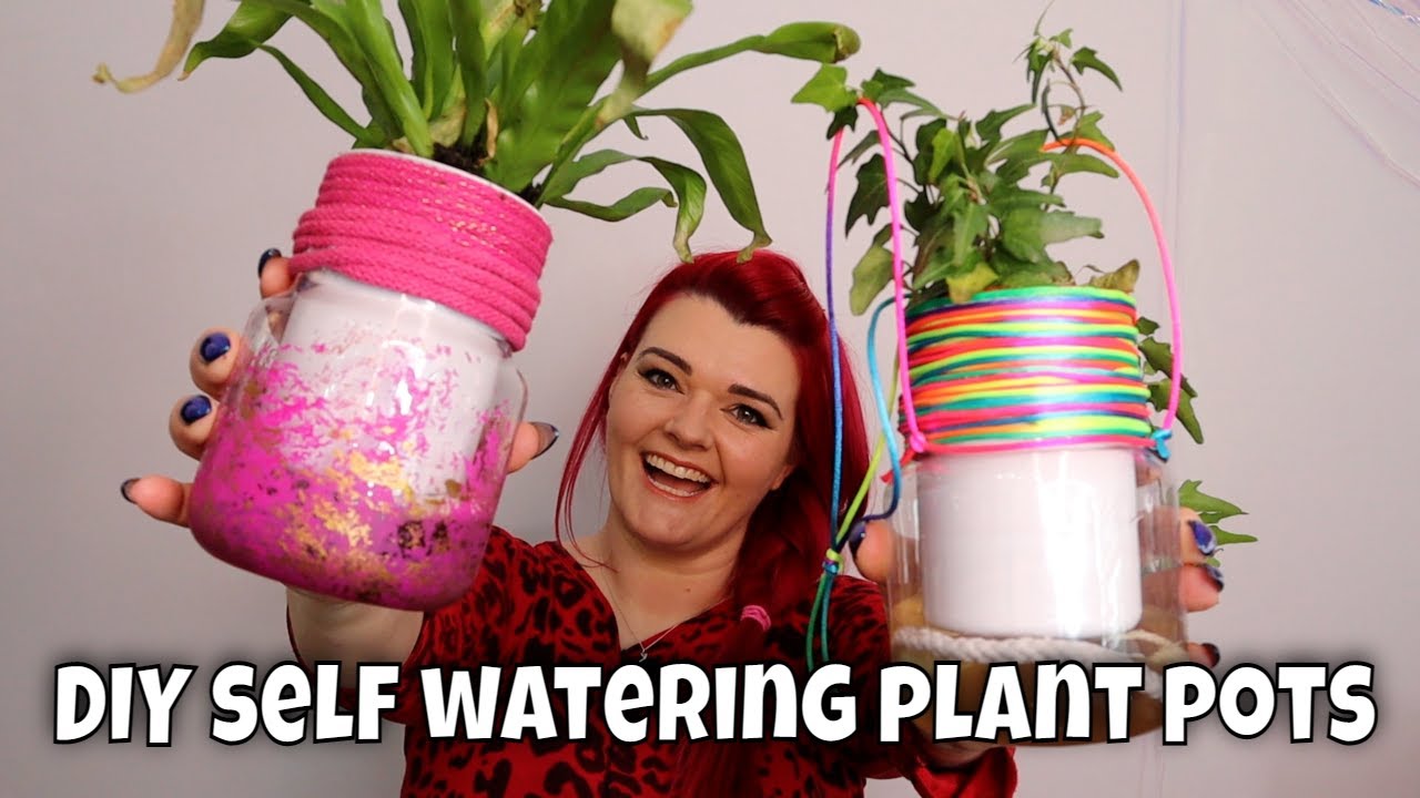 DIY Self-Watering PLANT POTS / Easy DIY / MoggyBoxCraft