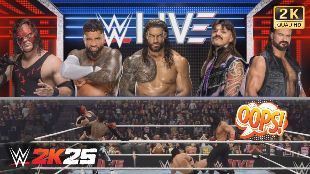 5 Men Enter. Roman Reigns Takes OVER, Went BEAST MODE l Chaos | Dream Match | WWE 2K25