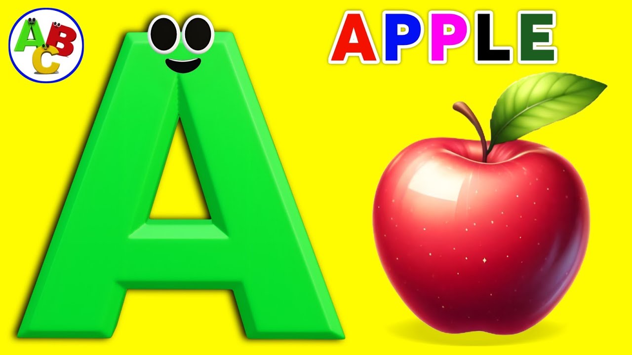 🍎 A is for Apple | ABC Phonics Song | Baby Learning Video | Alphabet Learning for Babies 👶
