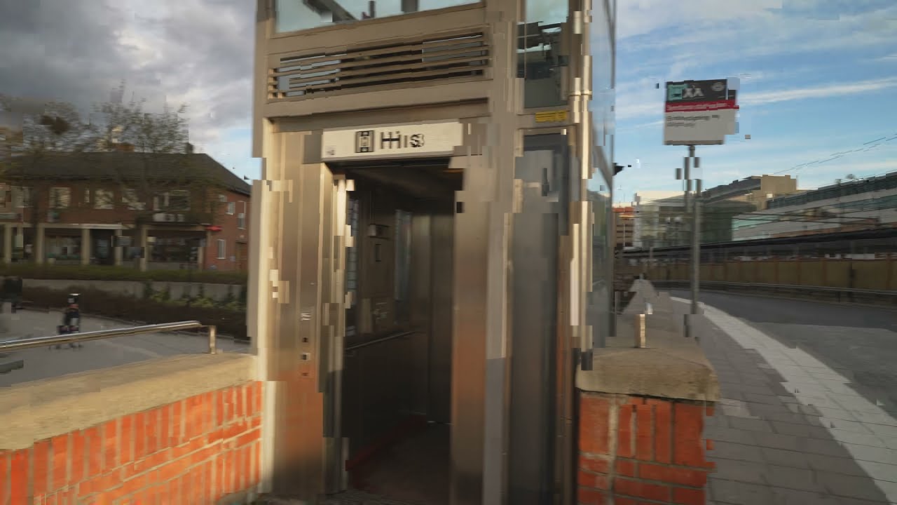 Sweden, Stockholm, Sollentuna Train Station, 2X elevator