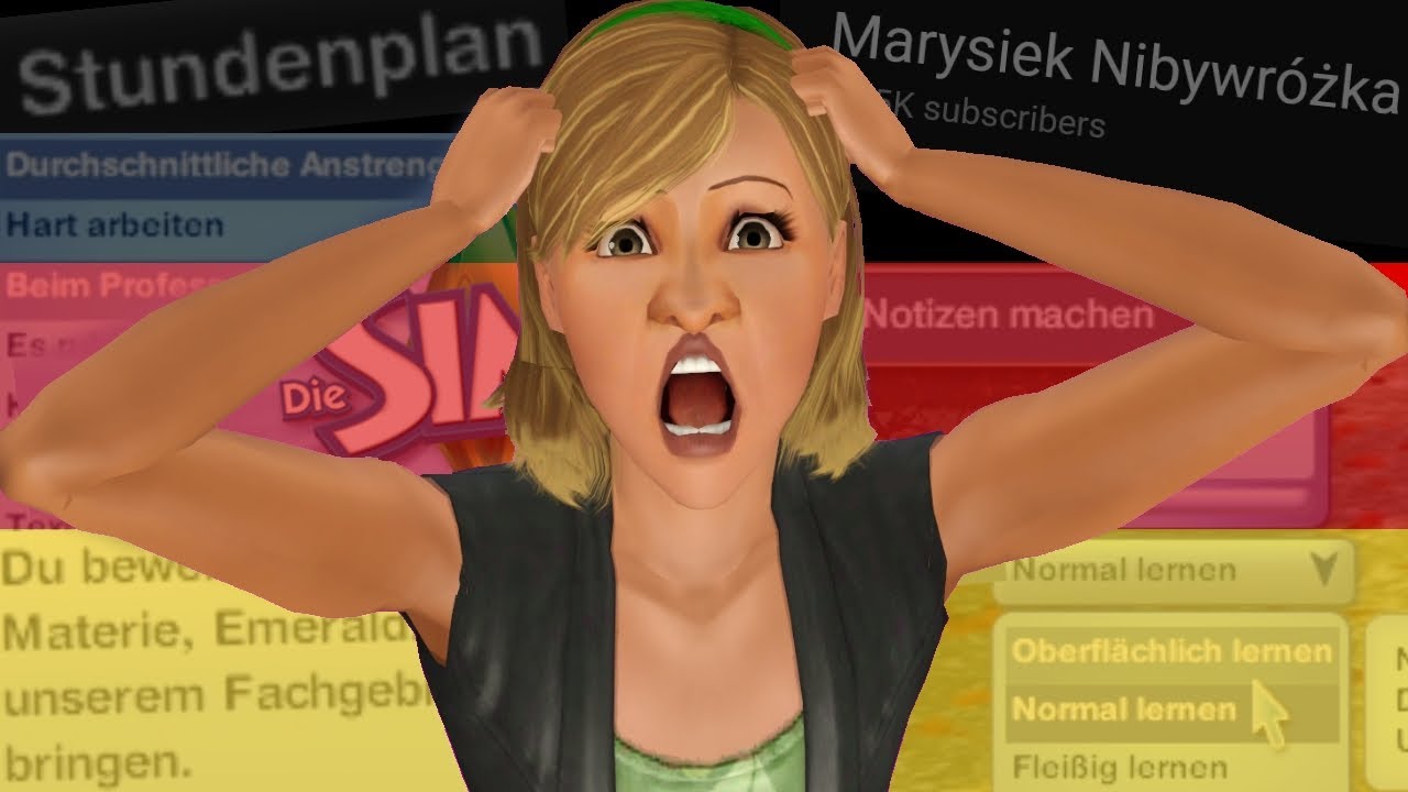 Próbuję zdać studia PO NIEMIECKU – The Sims 3