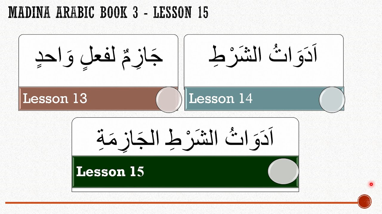 Madinah Arabic Book 3 Lesson 15 Part 1 Tamil