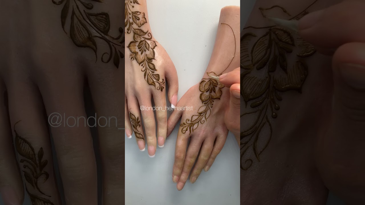 Easy Arabic  henna tutorial designs