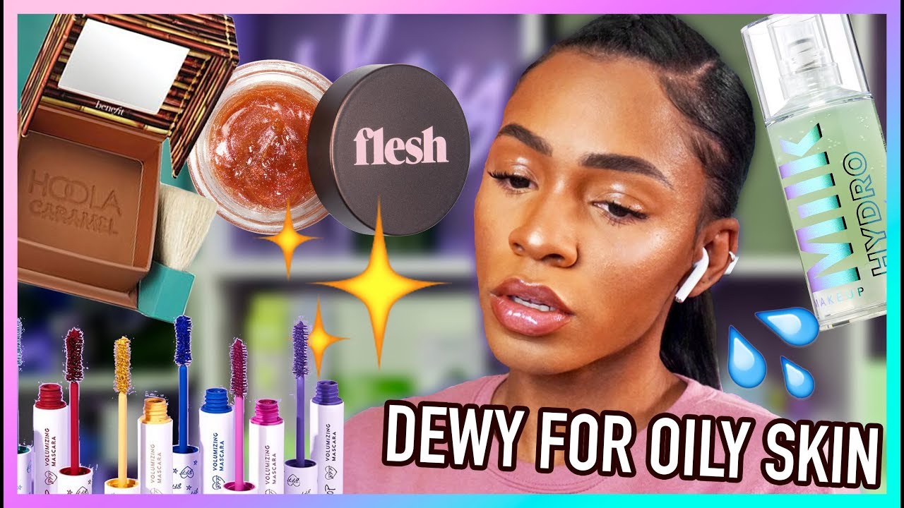My Go-To DEWY MAKEUP LOOK for OILY SKIN! + Trying Some New Stuff