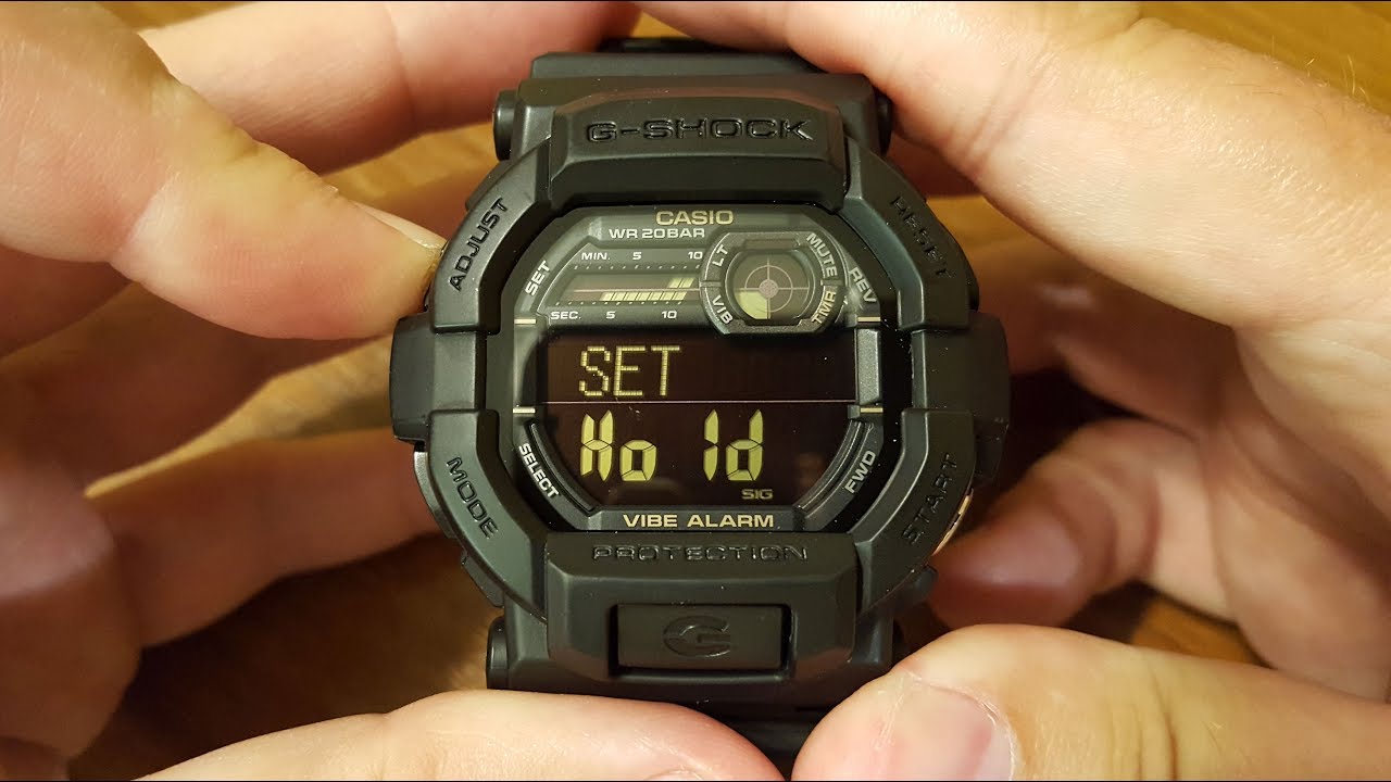 Casio G-Shock GD-350-1BER - ustawienia zegarka [PL]