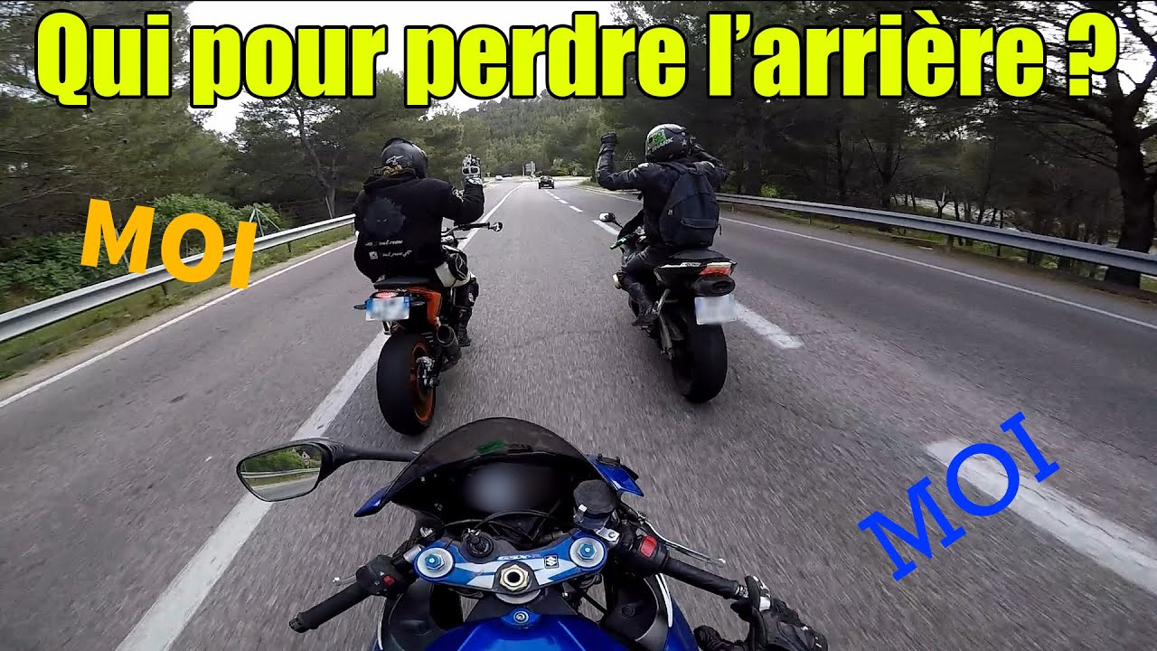 GSXR DUKE 690 ZX6R - ON PERD L'ARRIERE