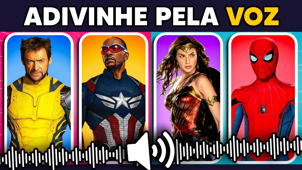 🕷🦸‍♂️ ADIVINHE O SUPER-HERÓI PELA VOZ | Só 3% acertam todos