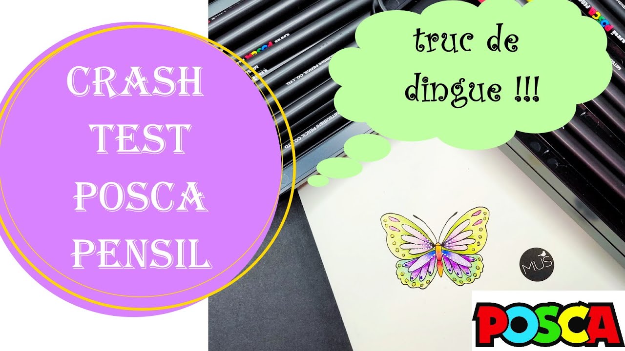 Je teste les POSCA PENSIL en technique dégradé crayon à l'huile coloriage adulte coloring le TOOOOP