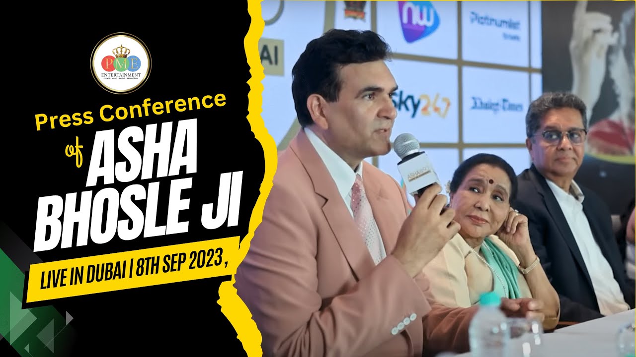 Press Conference Of Asha Bhosle Live in Dubai | 8th Sep 2023, Coca-Cola Arena | PME Entertainment