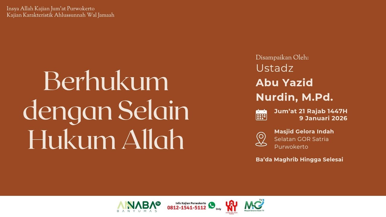 (LIVE) Berhukum dengan Selain Hukum Allah - Ustadz Abu Yazid Nurdin, M.Pd.