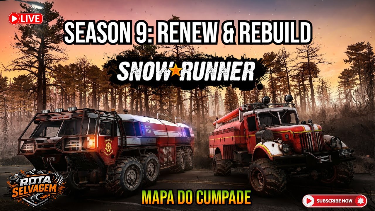 SnowRunner AO VIVO 🔴 Season 9: Renew & Rebuild 🔥 Mapa do Cumpade