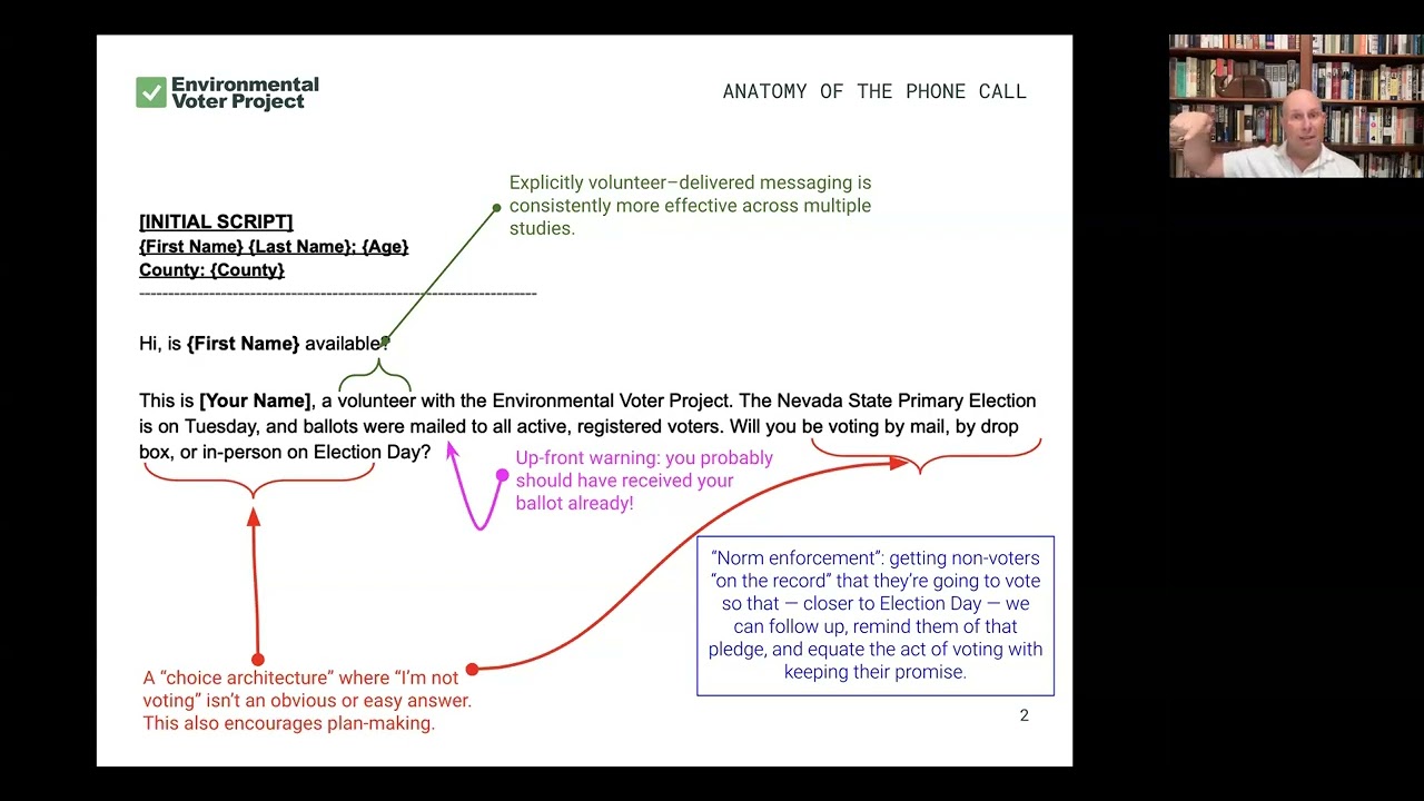 Short Briefing on the Behavioral Science behind Calling Voters