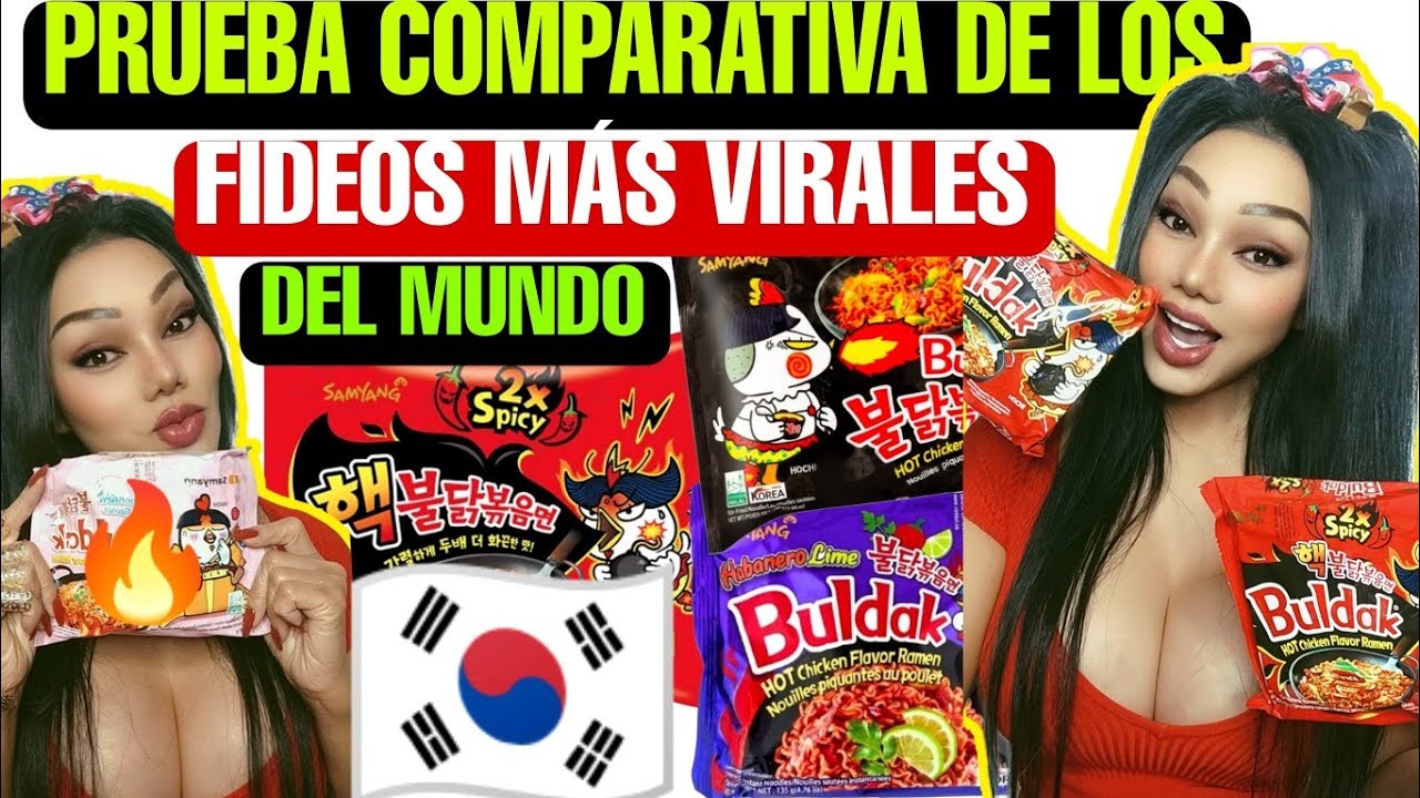 🔥PRUEBA 🌶️ COMPARATIVA:  los FiDEOS + ViRALES del MUNDO