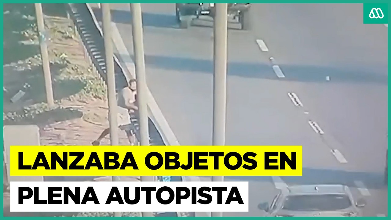 Detienen infraganti a sujeto que lanzaba piedras en plena autopista