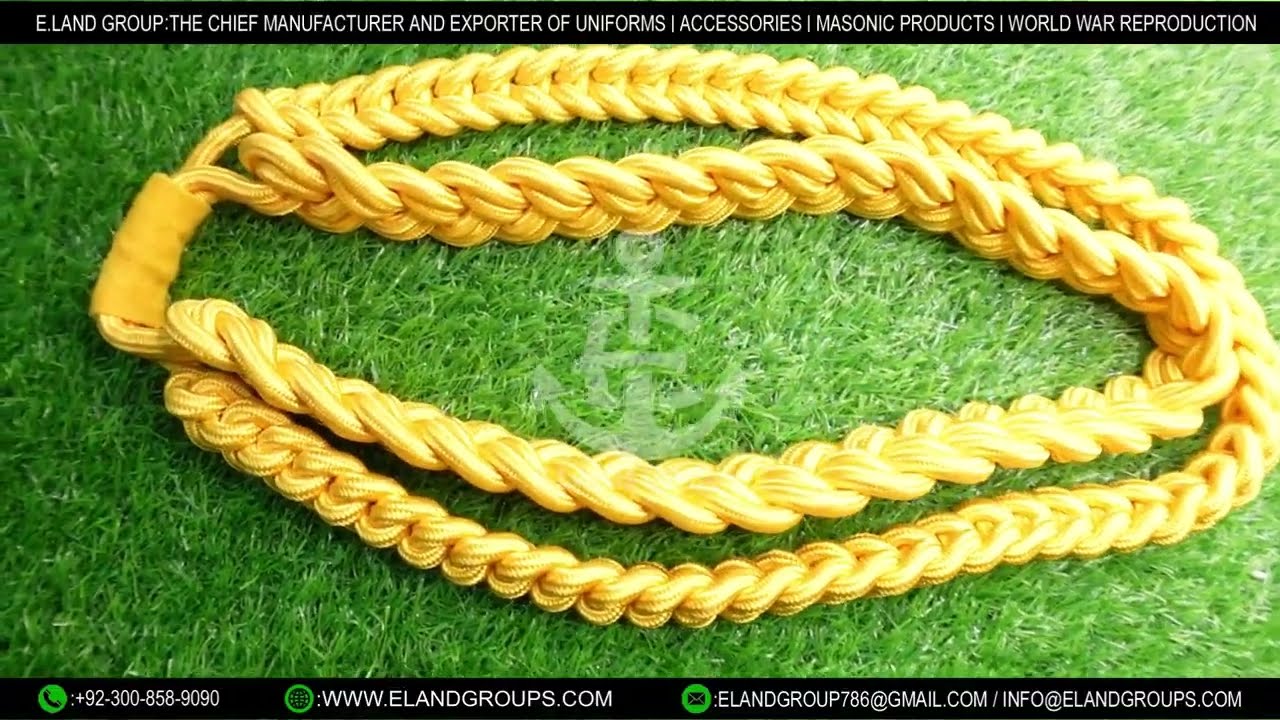 Double Braid Shoulder Cord Supplier, Army shoulder cord suppliers, Military Shoulder Cord