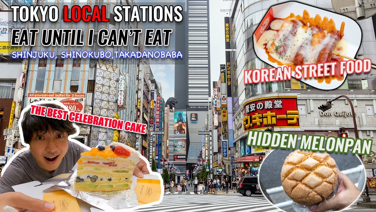 SHINJUKU Before Olympics, I Walk and Eat Until I Can't Eat to TAKADANOBABA Station #300
