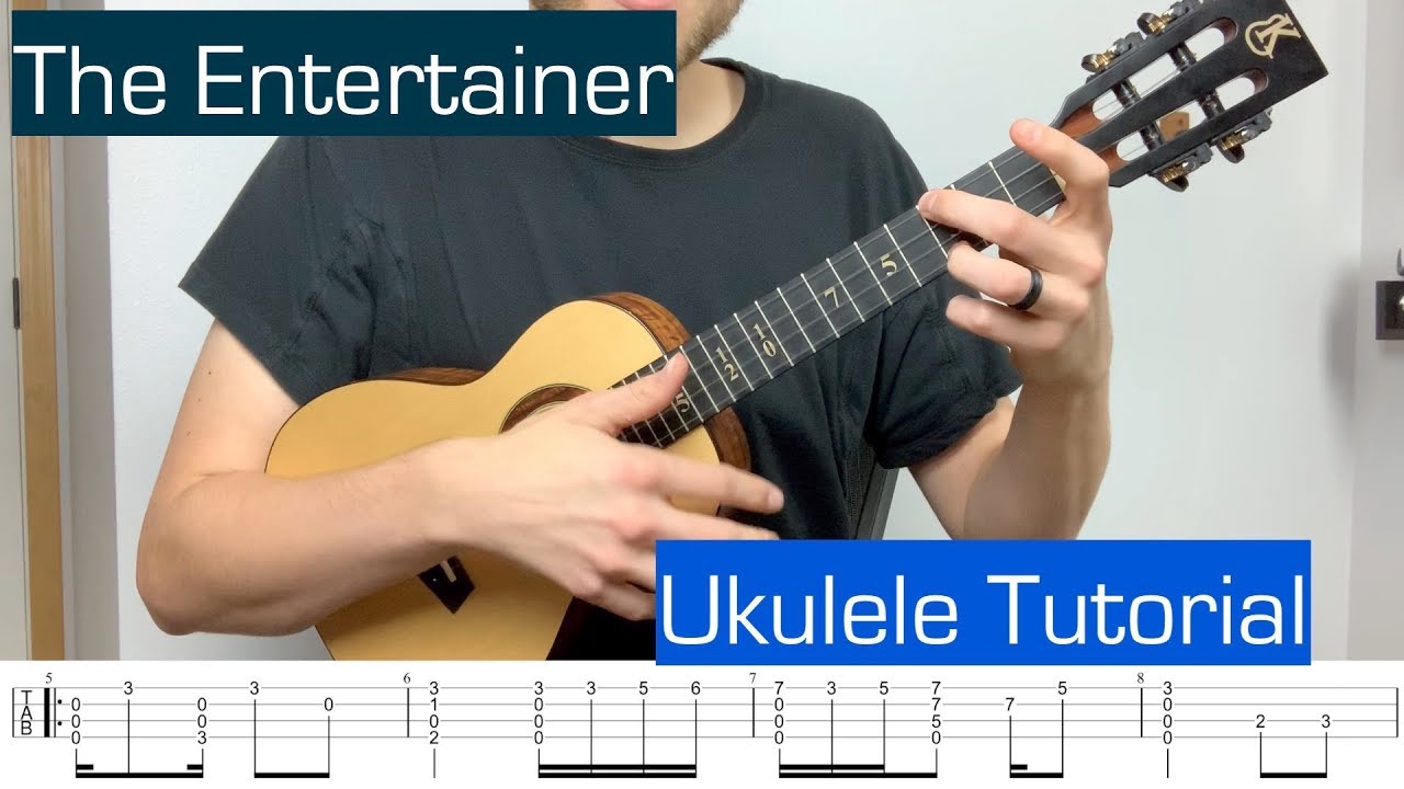 Учебное пособие по игре на укулеле The Entertainer