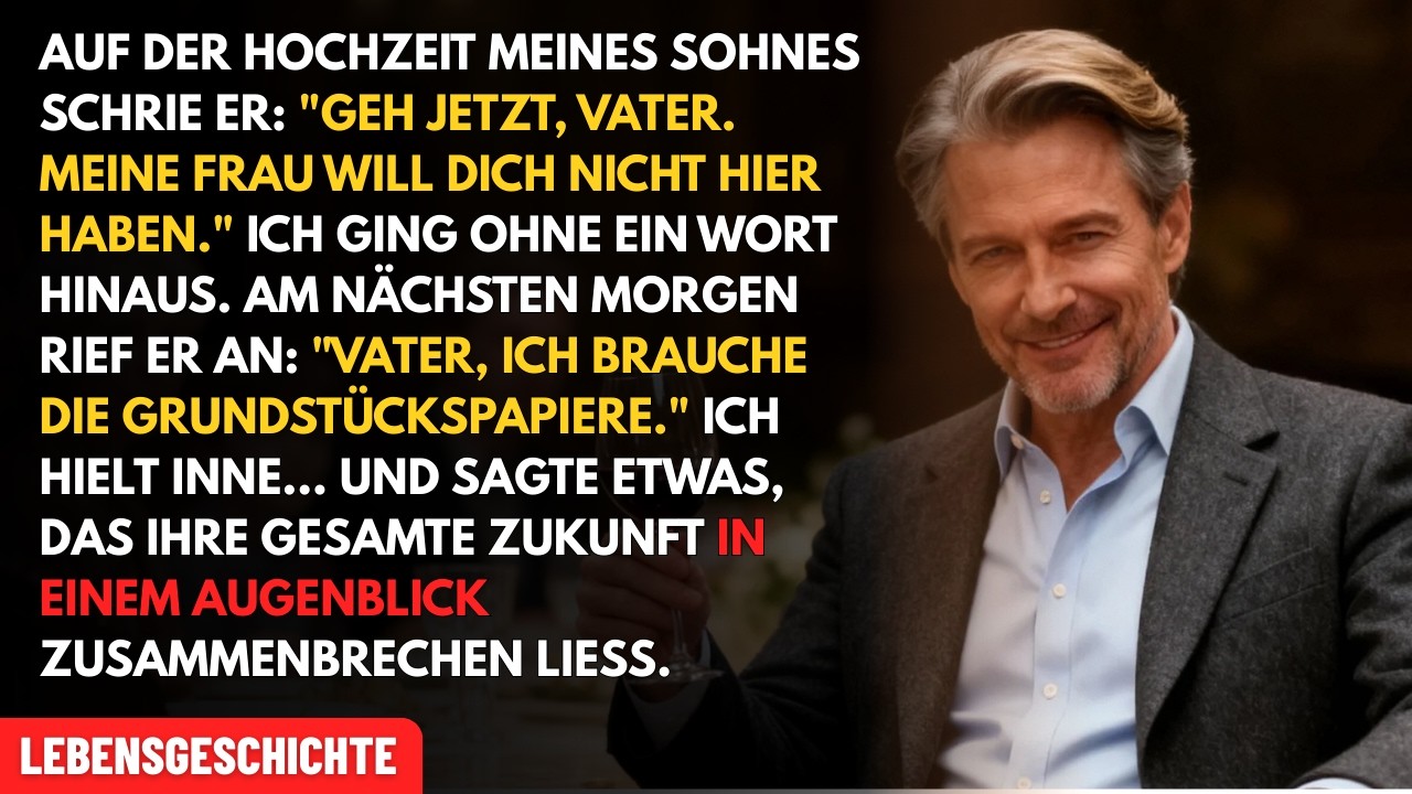 Mein Sohn warf mich von seiner Hochzeit – Am nächsten Morgen wollte er mein Haus. Also habe ich...