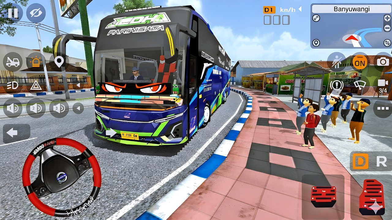 Bus TJ Jedha Berhenti Kasih Basuri Sama Bocil Telolet