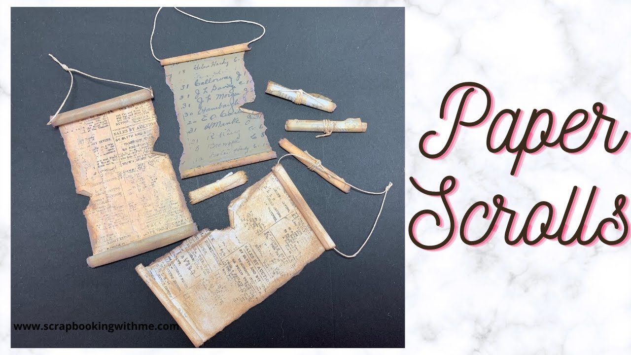 PAPER SCROLL EMBELLISHMENTS FOR JUNK JOURNALS