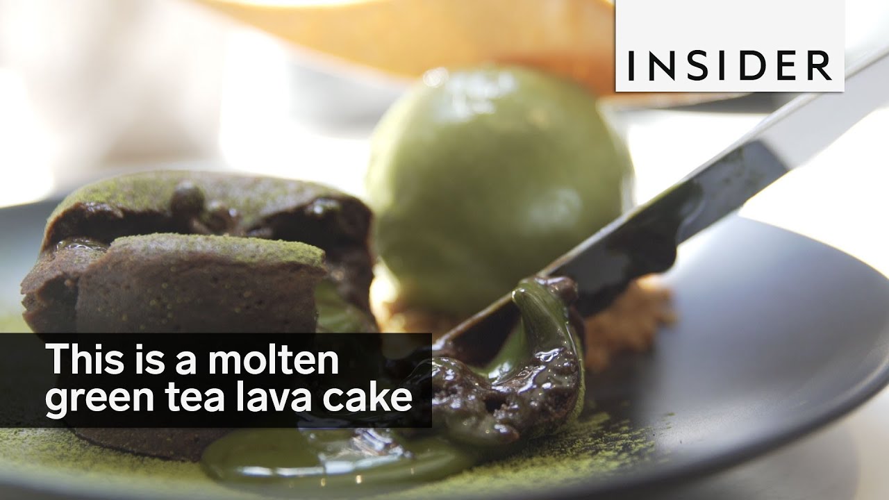 Drown your taste buds in this molten green tea lava cake