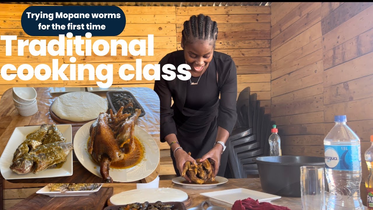 TRADITIONAL COOKING CLASS IN WINDHOEK 🇳🇦. FIRST TIME EATING MOPANE WORMS 🐛 #windhoek #namibia
