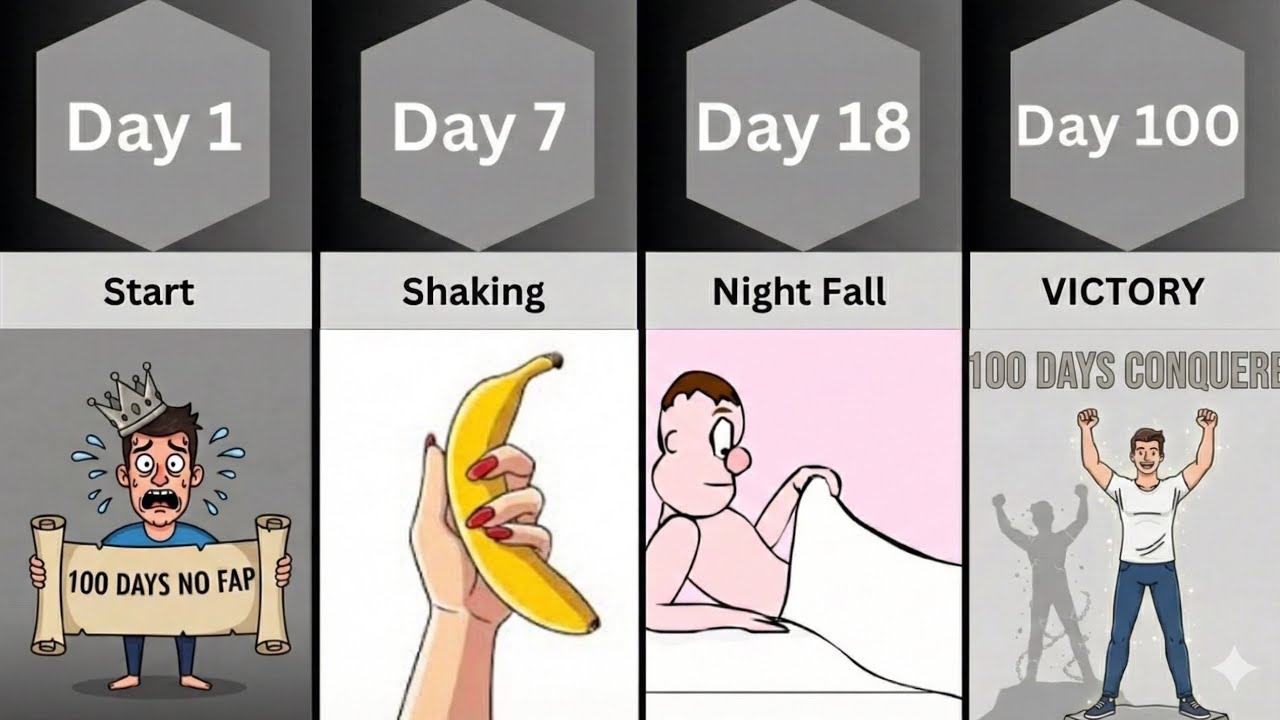 100 Days No Fap 💦 💦 | Comparison Timeline