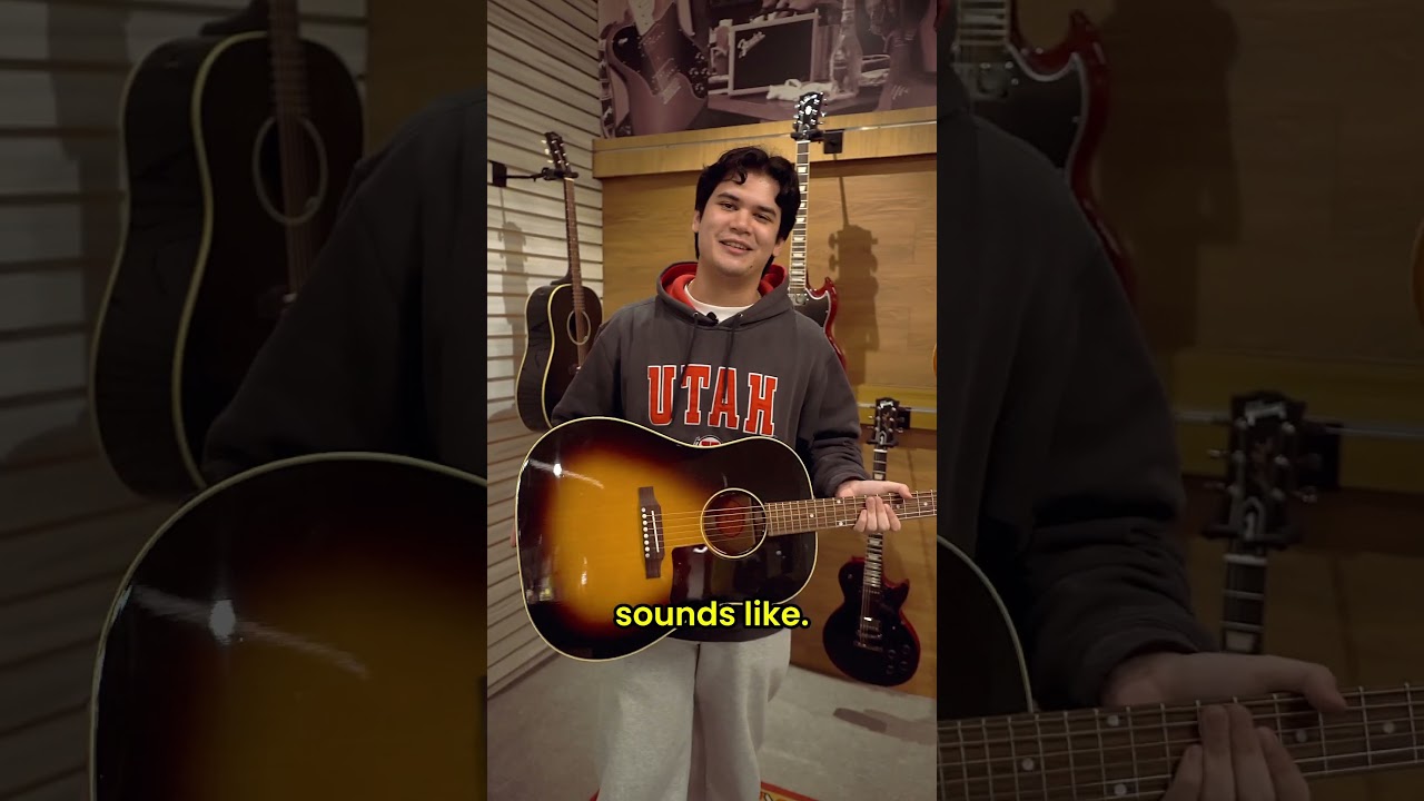 Echo the golden era with Gibson J-45 50s Original in Vintage Sunburst! #jbmusic #gibson #guitars