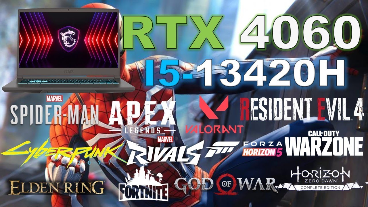 MSI THIN 15 Core i5-13420H + RTX 4060 TEST GAMING