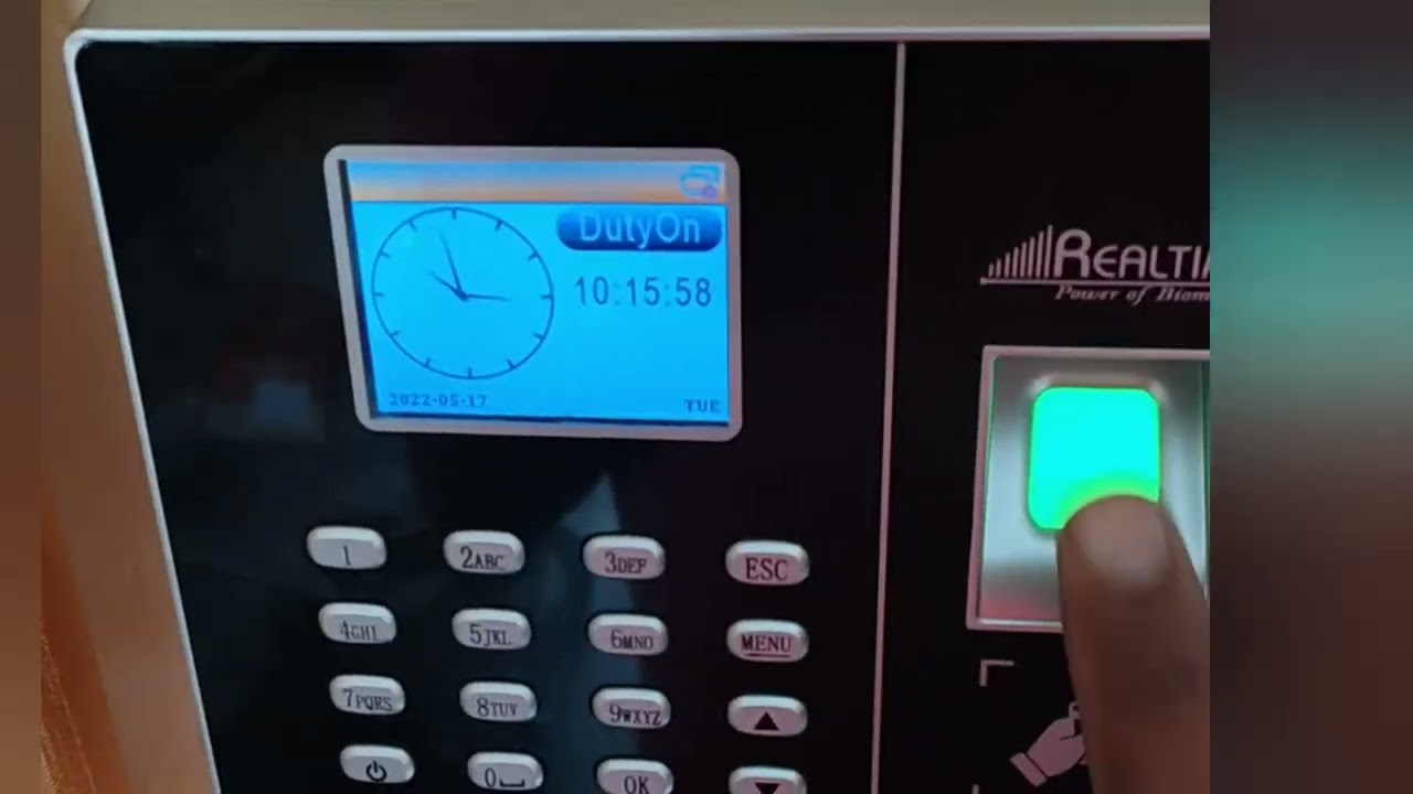 Realtime Biometric RS9n Model how to get pendrive backup | How to add/enroll finger in machine.